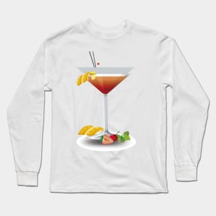 Cocktail  de fresa y limón Long Sleeve T-Shirt